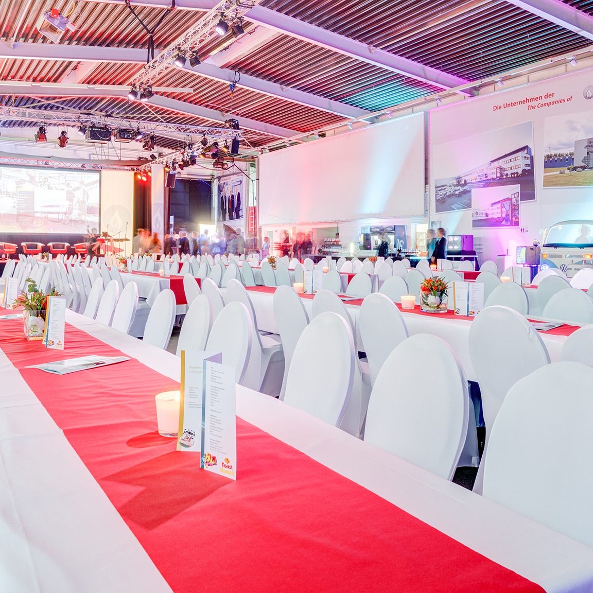 Bankett auf einer Firmenveranstaltung